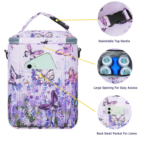 BLantt Pack 4 9 Breastmilk Bag with Ice Fits Bottles Up To Ounce Insulated Breast Milk Cooler on the Go with Strap Baby