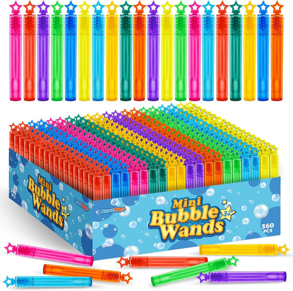 360 PCS Mini Bubble Wands - Bubble Party Favors for Kids, Themed Birthday, Outdoor Gifts for Girls & Boys
