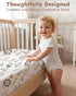 Nyessmee 52" 28", 2-Pack Baby Crib Sheets for Boys and Girls, Fitted Crib Sheets x Soft Breathable Microfiber Sheets