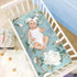 SyXIOP 28" 52" Chinese Style White Peony Cooling Baby Crib Mattress Cover x Absorbent Crib Padding for Sides for Kids