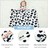 MICHLEY Baby Hooded Swaddling Blanket, Animal Face Toddler Throw Blanket for Boys Girls 0-3 Years (Cow)