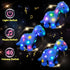 16'' Hopearl LED Musical Stuffed Dinosaur Lighting Up Singing Diplodocus Soft Plush Toy with Long Neck Adjustable