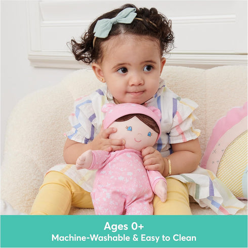 12 GUND Baby Sustainable Baby Doll, Plush Doll Made from Recycled Materials, for Newborns and Toddlers, Pink
