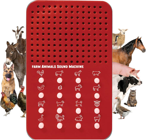 Farm Noisemaker with 16 Farm Animal Sounds, Cow, Chicken, Horse, and More