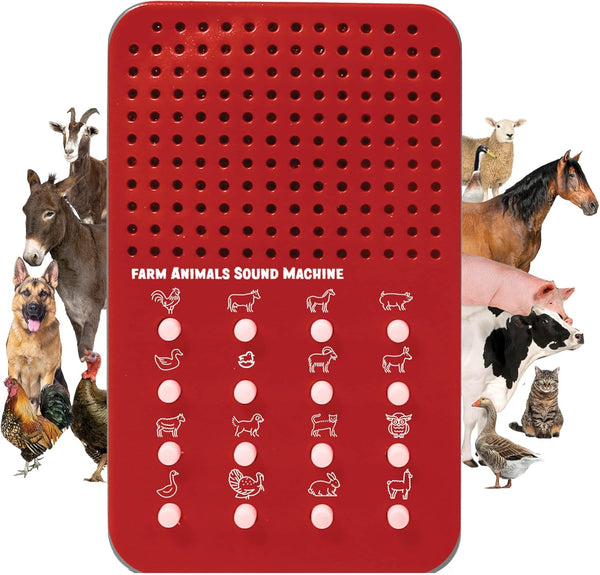 Farm Noisemaker with 16 Farm Animal Sounds, Cow, Chicken, Horse, and More
