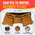 SparkJump Kids Brown Tool Belt, Adjustable Tool Belt for Toddlers and Kids, Dress-Up Construction Costume for DIY