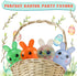 FauKait Essentials,4pcs Easter Basket Stuffers,Easter Basket Squishy Easter Bunny Stress Balls for Adults,Easter Stress