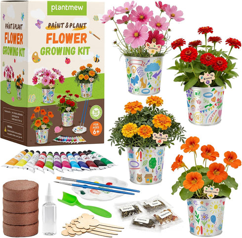 Paint & Plant Flower Growing Kit for Kids - Easter Gifts for