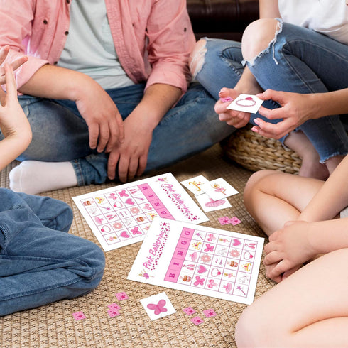 Ballerina Party Bingo Game Cards, 24 Players, Ballet Dance Themed Bingo for Family Friend Adult Party