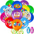50 Pieces Art Party Balloons, Printed Latex Balloons for Classroom Paint Class and Birthday Party Decoration