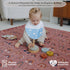 55"x55"Jumbo 4-Layer Thick Baby Splat Mat for Under High Chair, Large Heavy Duty Waterproof Spill Mat, Washable, Extra