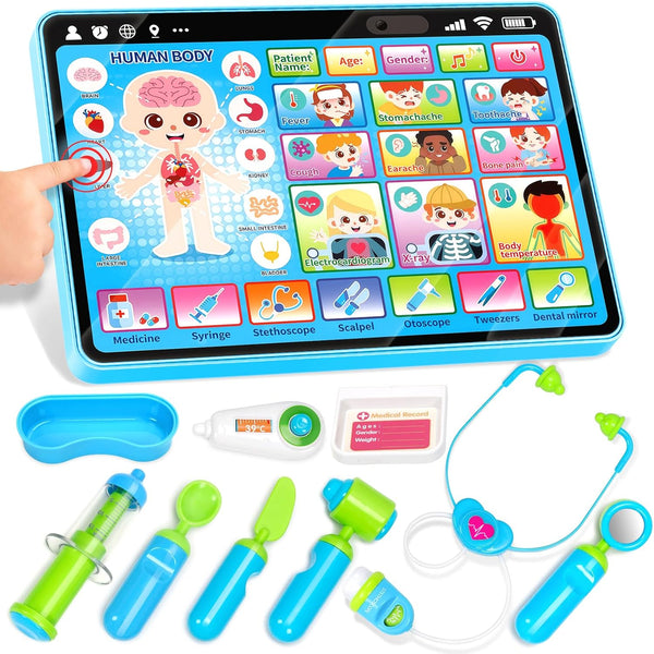 Doctor Kit for Girls Boys 1 Years Old, Interactive Doctor Tablet with