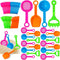40 Pcs 5.5 Inch Mini Beach Sand Shovels - Colorful Plastic Rake Shovel for Beach Party