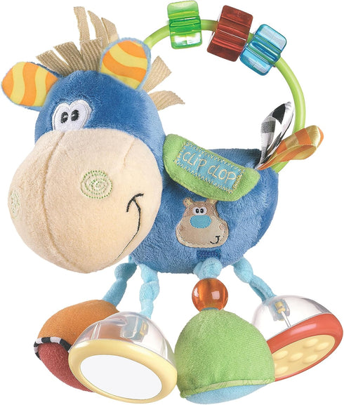 Playgro Horse Soft Baby Toys - Developmental Rattles Teething Toys for Babies 3-6-12 Months
