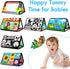 Tummy Time Baby Mirror Toys 0-6 6-12 Months High Contrast Infant Toys Brain Development with Crinkle Cloth Book and Teether - Montessori Newborn Sensory Toys for Babies Boys Girls Gifts