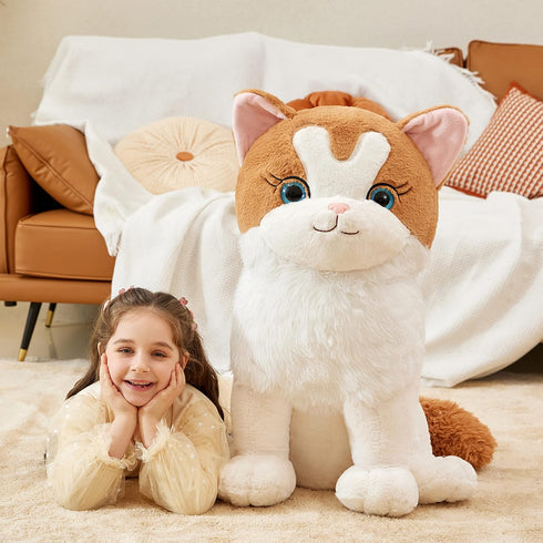 IKASA Giant Ragdoll Cat Stuffed Animal Plush Toy, 23" Jumbo Soft Fluffy Plushie Gifts for Kids