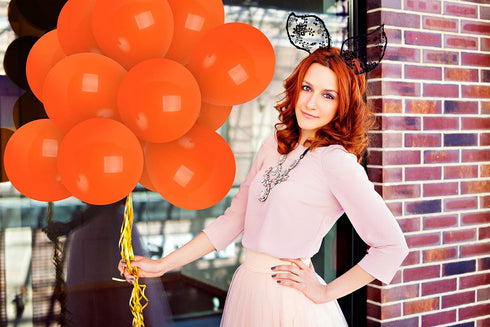 Treasures Gifted Burnt Orange Balloons, 72 Pack, 12 Inch Latex Matte Balloons for Party Supplies