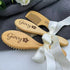 BMVDDFF Customized Wooden Hair Brush and Comb for Newborn, Personalized Baby Hairbrush with