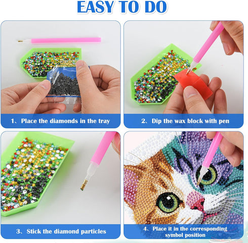 (7 Leixonl Diamond Art Kits for Kids with Framed in) Cartoon Animals DIY Gem Art Painting - Arts & Crafts Gifts
