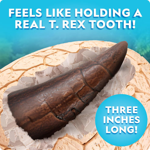 NATIONAL GEOGRAPHIC Jumbo Dinosaur Egg Dig Kit, Dig Out 12 Dino Figures & T. Rex Tooth from Giant Egg