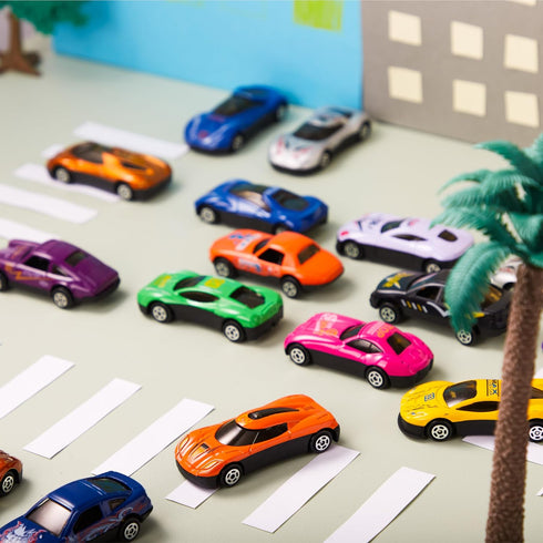 28-Count JOYIN Valentines Day Gifts Cards, Valentine's Greeting Cards for Kids with Die-Cast Racing Cars Valentine