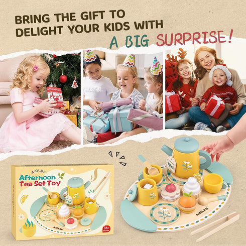 Sets 3-5 3 Sets 3 4 5 6 Tea for Toddlers Girl Birthday Gift Year Old Princess Party Wooden Play Food Toy for Kids