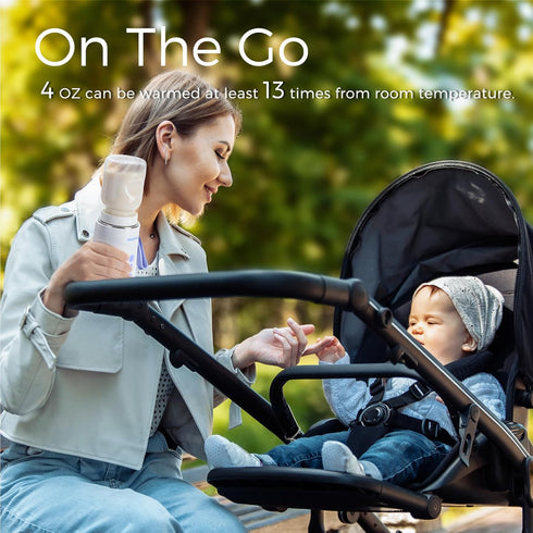 2 3800mAH Portable Bottle Warmer Travel Baby Bottle Warmer for Breastmilk On The Go Travel Bottle Warmer Leak-Proof