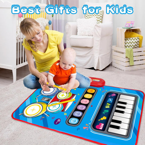1 1-2 2 1 12-18 1 2 3 Baby Toys for Year Old: Baby Musical Mat Toddler Toys Age - in Piano Drum Babies Play Mat