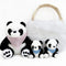 Perfectto Design Panda Stuffed Animal Bear Plush Toy for Girls 5 PCS