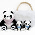 Perfectto Design Panda Stuffed Animal Bear Plush Toy for Girls 5 PCS