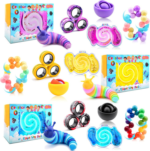 Cevioce 15Pcs Fidget Toys Adults Pack,Stocking Stuffers for Teens Boys Girls,Autism Sensory