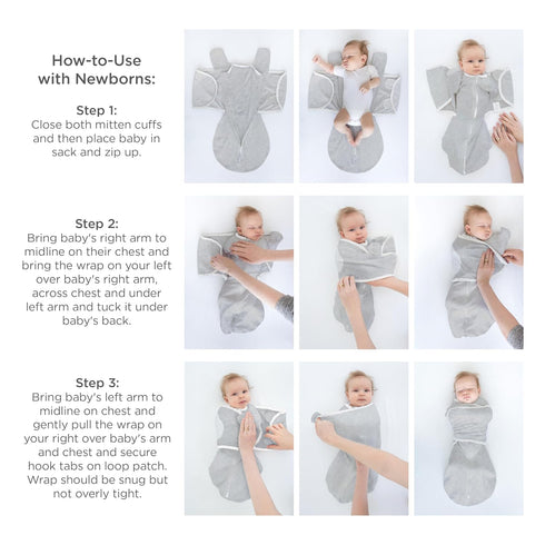 Set, 0-3 6-Way Amazing Baby Gift On Safari and Sterling, Mo Omni Swaddle Sack for Newborn, Swaddle with Arms Up