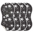 KICPOAY Muslin Baby Burp Cloths, Star Black and White Muslin Baby Bibs Rags
