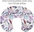 Set Purple Baby Blankets, Minky Toddler Blanket for Boys Girls, Wisteria Floral Nursing Pillow Cover, Nursing