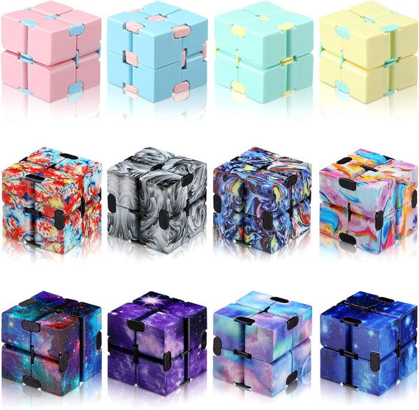 Gejoy 12 Pieces Mini Cube Blocks Desk Toy Magic Sensory Tool Blocks Puzzle