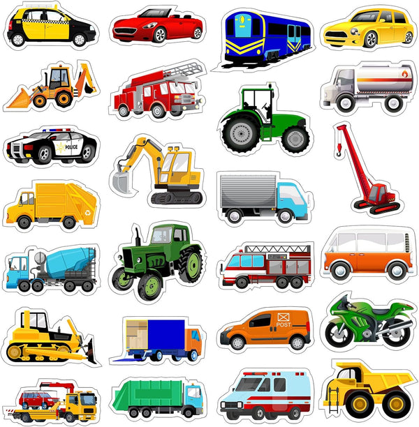 500 Pcs Truck Car Transportation Stickers for Kids, Construction Stickers for Crafts with Trucks and Cars