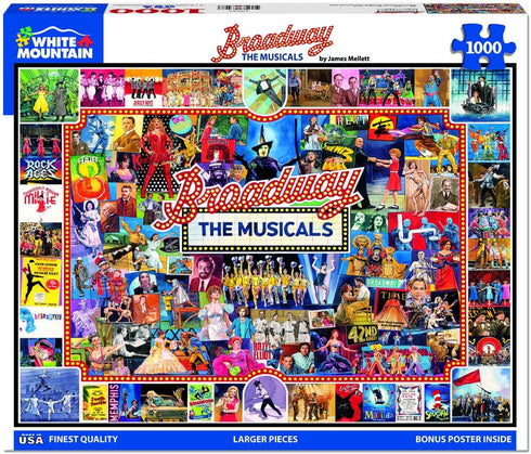 White Mountain Puzzles Broadway - 1000 Piece Jigsaw Puzzle