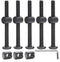 cSeao 10-Pack M6 70mm Black Socket Cap Screws and Barrel Nuts Set for Furniture Crib Chairs Baby Bed