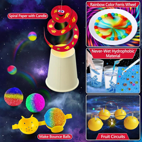 210 Set, UNGLINGA Experiments Science Kit for Kids, Boys Girls Birthday Toys Gifts Idea, Chemistry Volcano, S.T.E.M