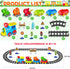Set 3 3 1-3 4 5 6+ Train for Toddlers w/Steam, Music & Lights - Electric Train Toys for Kids w/Tracks Accessories