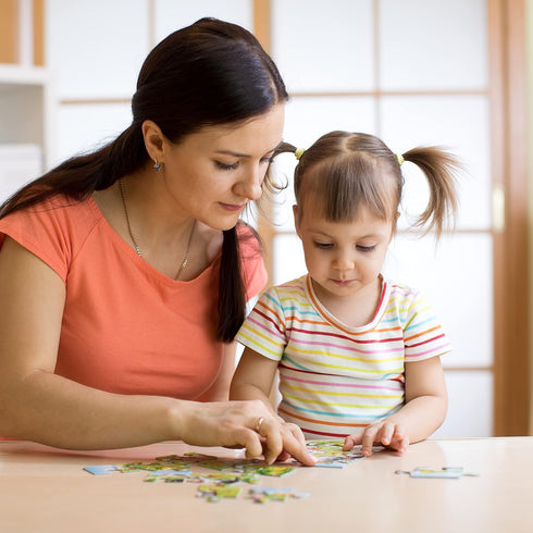 Puzzles for Kids Ages 4-8 - 14 Pack Wooden Jigsaw Puzzles, 30 Pieces, Preschool Educational Learning Toys Set