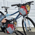 Evelots 2 Pack Bike/Stroller Storage Bag, Side Sling with Hook & Loop, Durable Polyester, Black