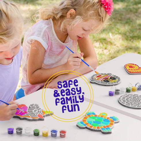 5 6-12 6, 7, 8, 9, 10 Dan&Darci Stepping Stones Painting Kit for Kids - Outdoor Crafts - Paint Garden Stone - Unicorn