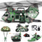 deAO Military Helicopter Toys Set Army Men Playset, Army Toys with Army