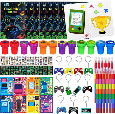 72 Pcs Video Game Coloring Book Bulk - Gamer Party Favors and Goodie Bag Fillers for Birthday Supplies