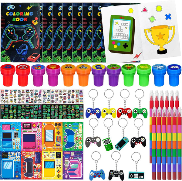 72 Pcs Video Game Coloring Book Bulk - Gamer Party Favors and Goodie Bag Fillers for Birthday Supplies