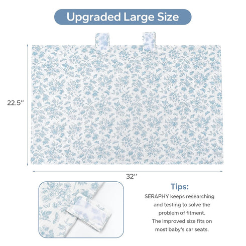 100% Summer SERAPHY Muslin Cotton Car Seat Covers for Babies - Universal, Breathable Canopies for Boys and Girls - Soft