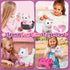 16 Set, 3 4 5 6 7 8 9 Golray Cat Toys for Kids Girls Gift, Electronic Interactive Plush Toy Cat Can Walk and Meow - Pcs