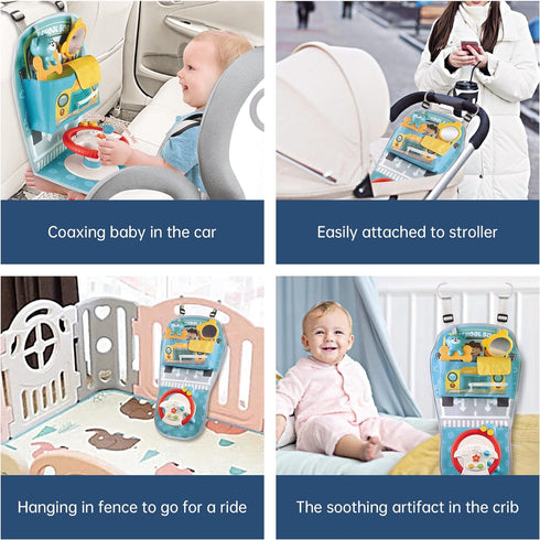 Caterbee Baby Car Seat Toy with Steering Wheel for Travel Fun