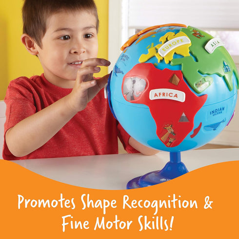 Learning Resources Puzzle Globe - 14 Pieces, Educational Earth Globe for Kids, Preschool Learning Toys for Ages 3+